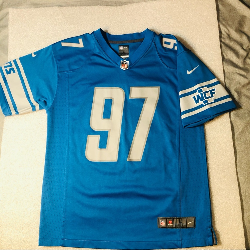 Detroit Lions Aidan Hutchinson # 97 NFL Nike Jersey Youth Large Blue Authentic